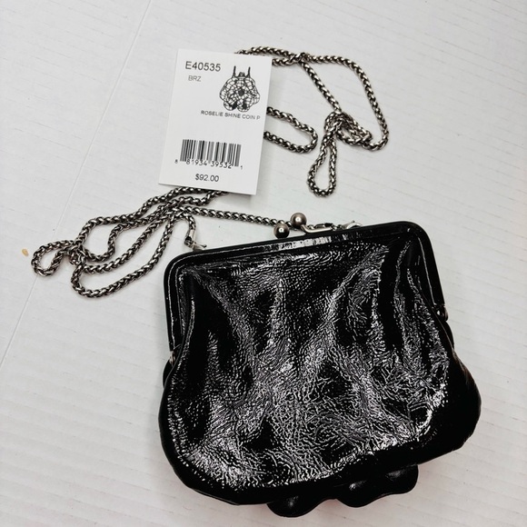 New BRIGHTON Roselie Brown Shine Coin Purse